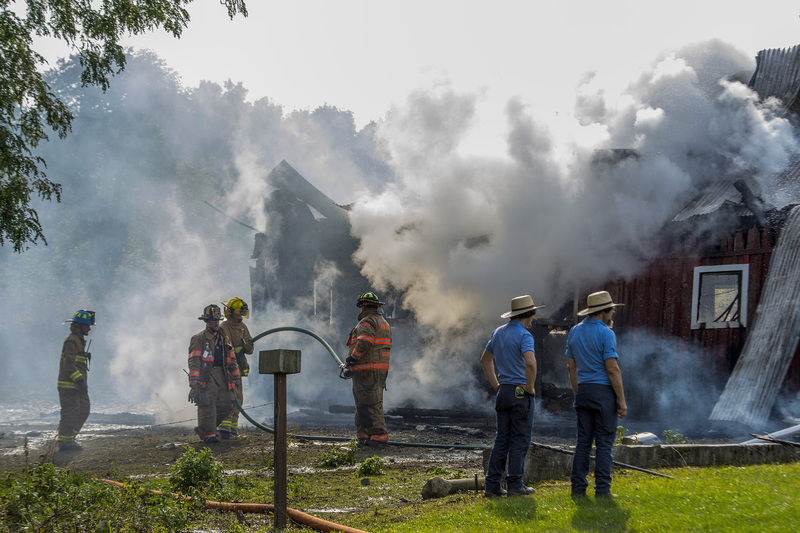 Animals spared in barn fire
